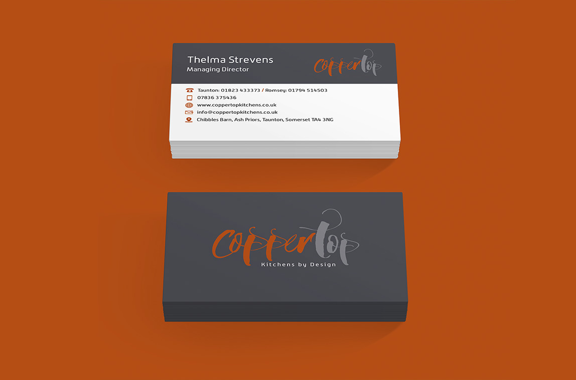 Coppertop Kitchens business card design